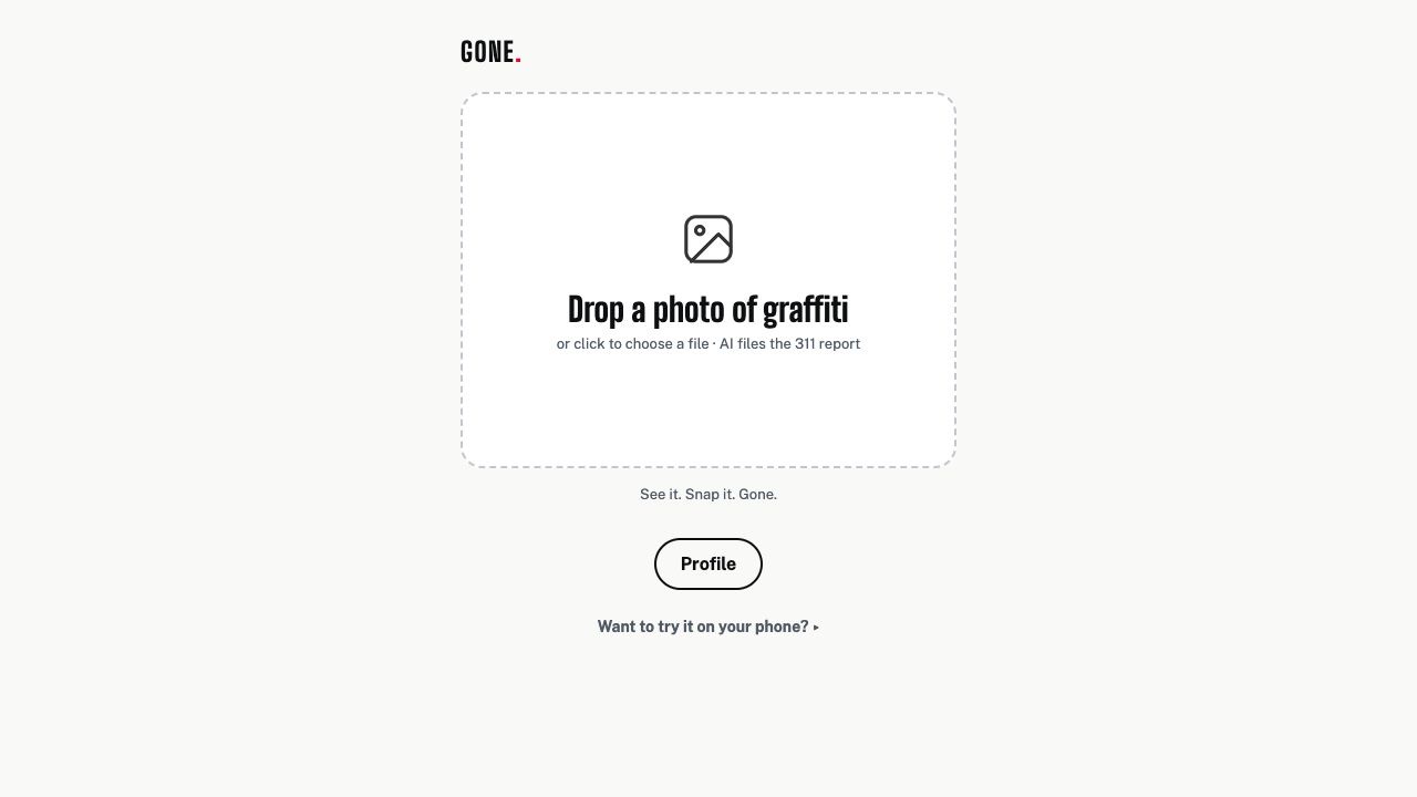 Gone interface for preparing a Chicago 311 request from a photograph